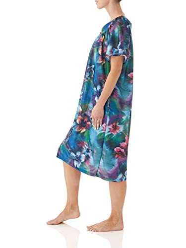 Image of AmeriMark Casual Women's Patio Muumuu House Dress Loose Comfortable Short Sleeve Sun Dress Lounger Gown Sleepwear for Ladies