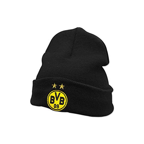 Borussia Dortmund BVB-Beanie (schwarz) für Kinder one Size