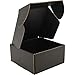 Lmuze 4x4x2 inches Small Shipping Boxes Set of 100 - Black Mailer Corrugated Cardboard Boxes for Shipping Packaging Mailing Products