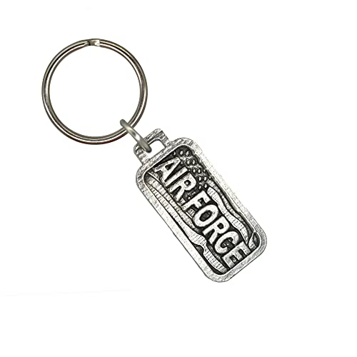 US Airforce Keychain, A1005KC, 1 3/4”, Pewter, 100% Handmade in the USA, Patriotic, Military, Armed Service, United States Air Force, Metal, Keychain, Key Chain, Key Ring, Over 100 Keychain designs
