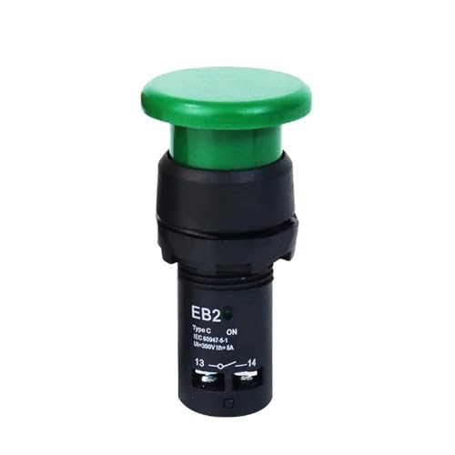 Commutateur de commande vert 1NO1NC interrupteur bouton poussoir momentané