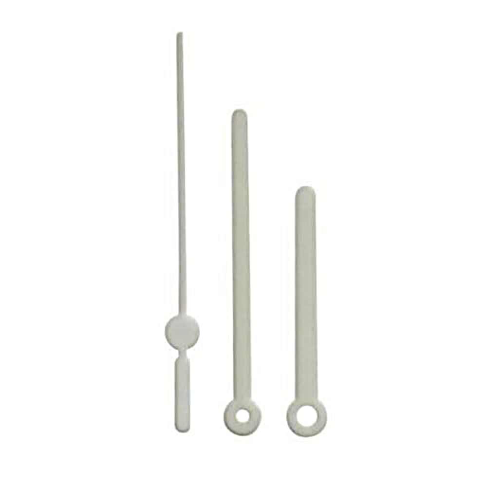 Replacement White Plastic Press Fit Clock Hands Compatible With Chinese Quartz Mechanism DIY Repair 80mm