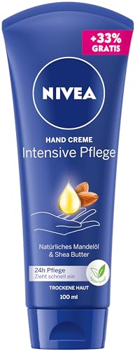 NIVEA Crema intensiva per le mani, ricca crema per la pelle con olio di mandorle per un'idratazione intensa, cura della pelle con l'esclusivo profumo Nivea (100 ml)