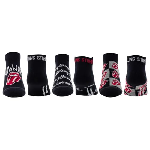 Perri's Socks The Rolling Stones Collegiate Tongues Liner Socks 3 Pair - RSC470, Black2