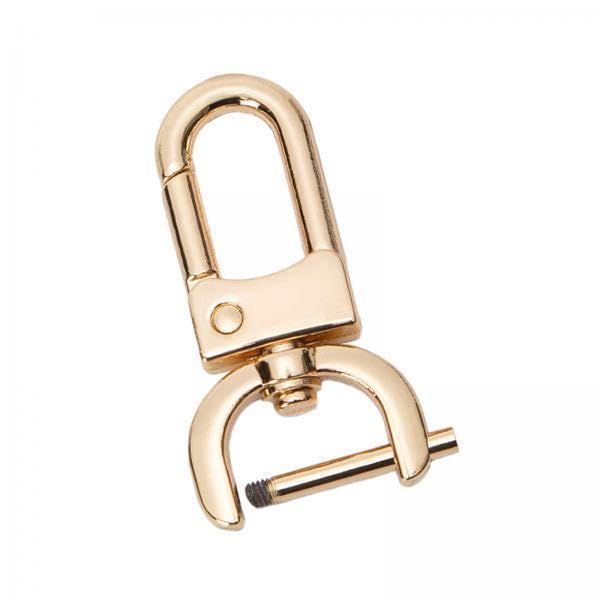 2xDetachable Snap Hook Swivel Clasp with Screw Bar DIY Purse Strap Replacement Light Gold S-image-20