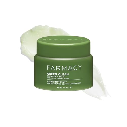 Image of Farmacy Makeup Remover Cleansing Balm - Green Clean Waterproof Makeup Remover Balm + Oil Cleanser for Face - Gently Melts Make Up + SPF - Hydrates + Softens Skin with Super Greens + Papaya (50ml)