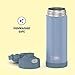 THERMOS FUNTAINER 16 Ounce Stainless Steel Vacuum Insulated Bottle with Wide Spout Lid, Denim Blue