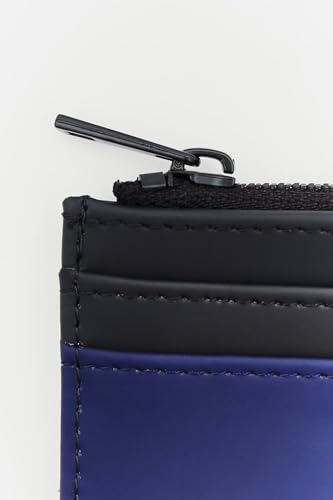 Image of Core Cardholder | Rubberised Waterproof Fabric | Minimal Monogramming | 4 Card Slots & 1 Zipper Pocket (Blue)