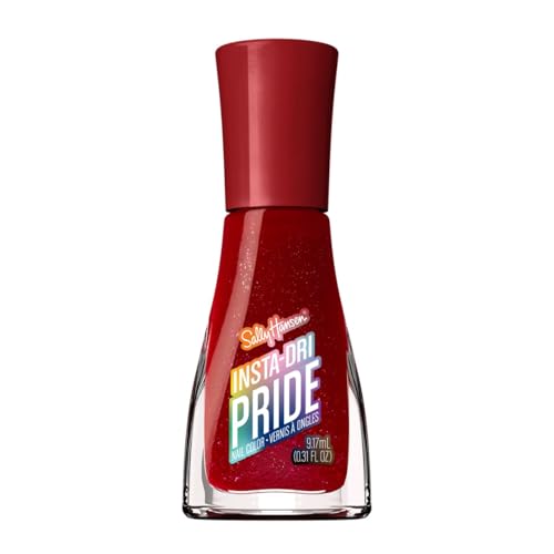 Sally Hansen Insta-Dri Pride Nail Polish | Quick Dry, Long Lasting, Streak-Free Shine | Opaque, Glossy | 769 Tot-ALLY Red | Bright Candy Red Nail Color
