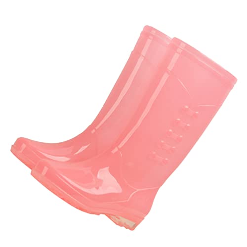 Healeved 1pair Transparent High Rain Boots for Women Anti-Skid Footwear Comfortable Design Easy to Clean for Wet Weather and Daily Use Candy