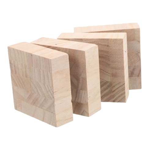 OSALADI 4pcs Wooden Furniture Risers Bed Lifting Risers for Leg Couch Desk for Standing Furniture Feet Protectors Pads