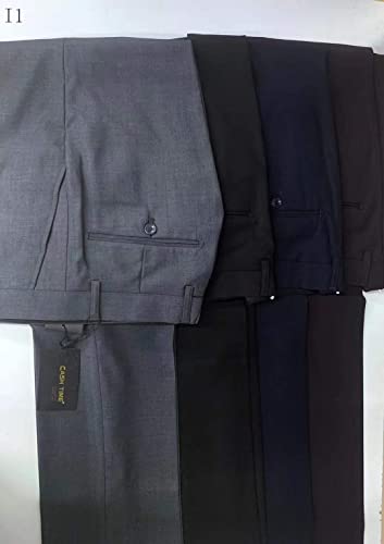 Men's Dress Pant Leisure Stretch Pleated-Front Suit Trousers Regular Fit Classic-fit4