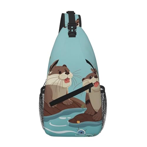 Bolso Otters Sling para Hombre y Mujer para Viaje y Senderismo miniatura 1