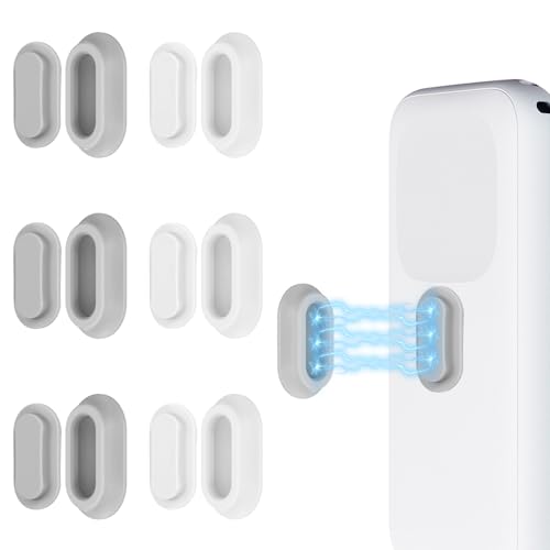 Moorstdel 6Pcs Magnetic Remote Control Holder, Wall Mount Remote Holder, Self-Adhesive Hole Free Remote Control Storage Rack, for Office Home TV Fan and Air Conditioner Control