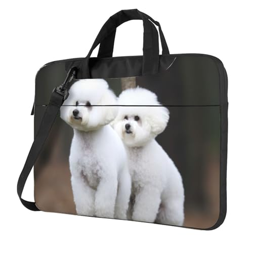 Sac à bandoulière ordinateur Bichon Frisé étanche portable pour homme femme
