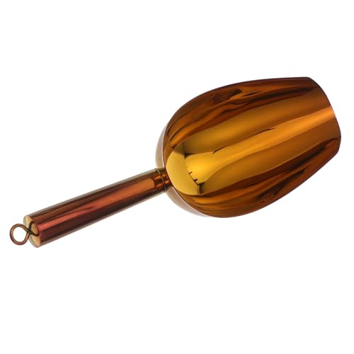 SOLUSTRE Pala in Acciaio Inox Per Ghiaccio Con Manico Ergonomico Adatta Per Congelatore Alimenti Da Cucina Farina e Proteine in Polvere Gancio Incluso Per Conservazione Comoda