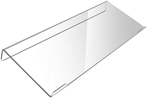 WIWAPLEX Computer Tilted Keyboard Holder, Clear Acrylic Premium Stand-PC Keyboard Stand, Universal Elevated Stand for Easy Ergonomic Typing, Computer Gaming and Working at Home and Office