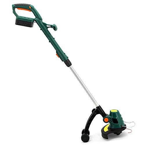 Schnurloser Elektrischer Lithium-Rasenmäher, Wiederaufladbarer Kleiner Freischneider Mit Abnehmbarem Hinterrad, Geräuscharme