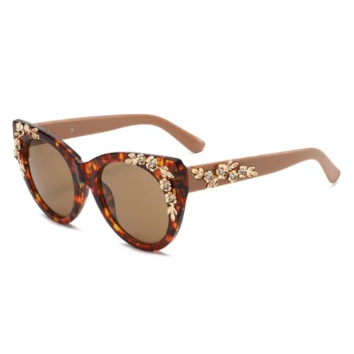 Lunettes de soleil œil de chat UV400 grande monture pour femme