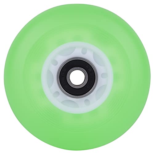 Aowish Light Up Inline Skate Wheels 85A Led Glow Flash Flashing Luminous Illuminating Inline Skate Replacement Wheels W/Bearings Abec-9 For Roller Blades Caster Board Scooters (4-Pack) (Green, 80Mm) #TOP6