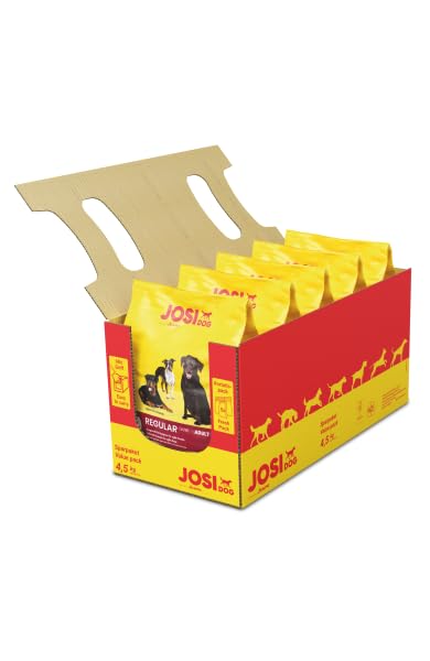 JosiDog Regular (5 x 900 g) | Adult | Premium Trockenfutter für ausgewachsene & aktive Hunde | mit viel tierischem Protein | glutenfrei | Powered by JOSERA | Hundefutter | Alleinfutter | 5er Pack