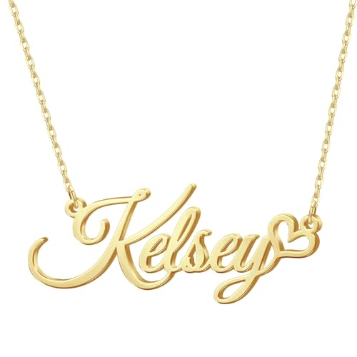 MeMoShe Name Necklace Personalized, Custom Made Nameplate Necklace Dainty Sterling Silver Gift for Mother Girlfriend
