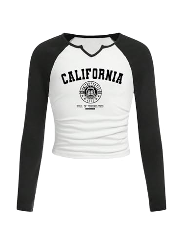 Image of SOLY HUX Girl's Long Sleeve T Shirts Cute Graphic Tees Casual Teen Tops Preppy Back to School Clothes