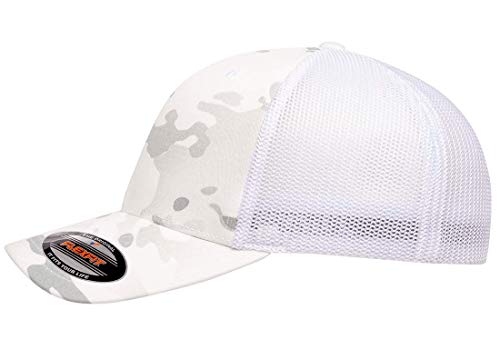 Image of Flexfit Trucker Mesh Fitted Cap, Multicam Alpine, OS