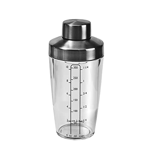 Cole & Mason H106999 Cambourne Shaker à Vinaigrette, 300ml, Shaker Pour Sauce Salade/Faire des Mélanges, Acrylic/Acier Inoxydable, 1 x Bouteille, Fourni...