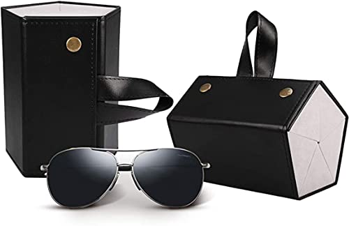Image of House of Quirk Sunglasses Storage Box, Faux Leather Sunglasses Box