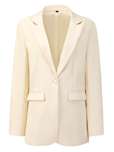 Women's 1 Button Jacket Long Sleeve Work Formal Blazer