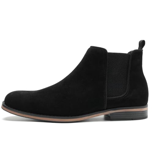 Image of Cestfini Men Chelsea Boots Casual Suede Dress Boots Comfortable Oxfords Ankle Boots for Men