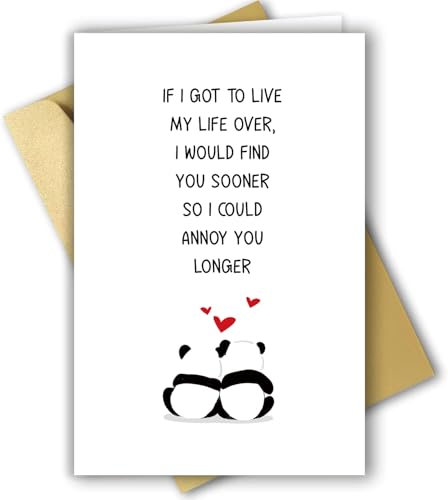 Romantic Valentine's Day Card for Him Her, Cute Valentines Day&Anniversary Card Gift for Husband Wife Boyfriend Girlfriend Fiance Fiancee, Unique I Love You Cards for Partner