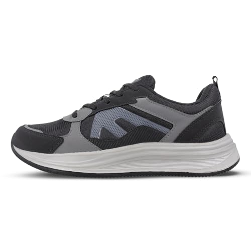 Image of WALKAROO Men's Sports Shoes|Breathable Mesh Upper, Shock-Absorbing EVA Sole, Cushioned Comfort Fit Insole| Anti-Skid Lightweight Lace-Up Shoes for Walking, Gym & Casual for Men - ONG97009