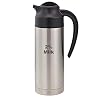 Service Ideas S2SN1002% ET Steelvac Carafe, NSF,#34;2% Milk" Etched, 1 L