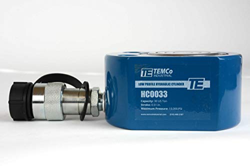 Image of TEMCo HC0033 Low Profile Height Hydraulic Cylinder Puck 30 Ton, 0.51 inch Stroke (Optional Tonnages Availiable)
