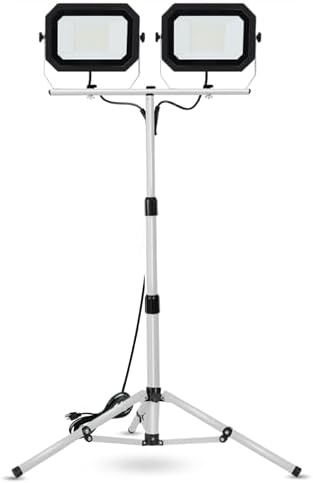 UFOND 20000 Lumen 200W LED Work Light with Stand for Garage Construction