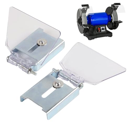 Protector para amoladora de banco 2 piezas de seguridad transparente con base metálica 2