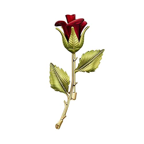Broche exquise rose haute qualité pour raviver un costume élégant
