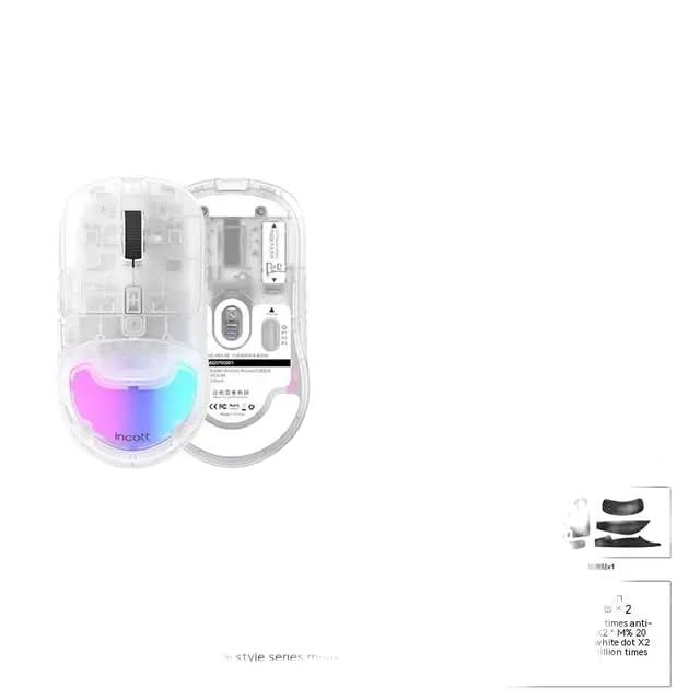 Ironcat Mouse Incott Hpc02 Mouse Dual Mode Hotswap 2.4g Wireless Wired Mouse Man Gamer Keys Silenced For Office Mice Gaming Gift (Hpc02 Pro 3)