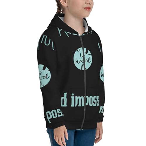 A Truly Great Boss Kid Hoodies Boys Zip Up Sweatshirts Girls Pullover with Pocket4