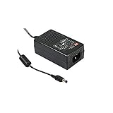 MEAN WELL GST25A05-P1J AC-DC High Reliability Industrial Table Top Power Supply, 25 Watt 3-Wire, 5 Volts 4 Amps 2.1mm Plug Level VI