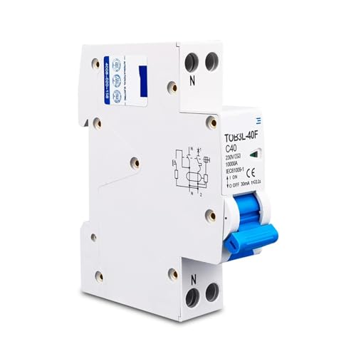 Disjoncteur différentiel automatique RCBO 6A 1P+N protection surintensité 18mm