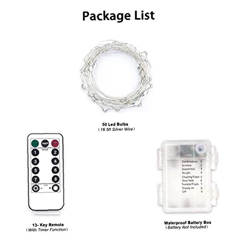 Fairy Light Waterdicht 10m 100 LED Cooper Wire String Lamp (geen batterij) 2 stks wit - Image 5
