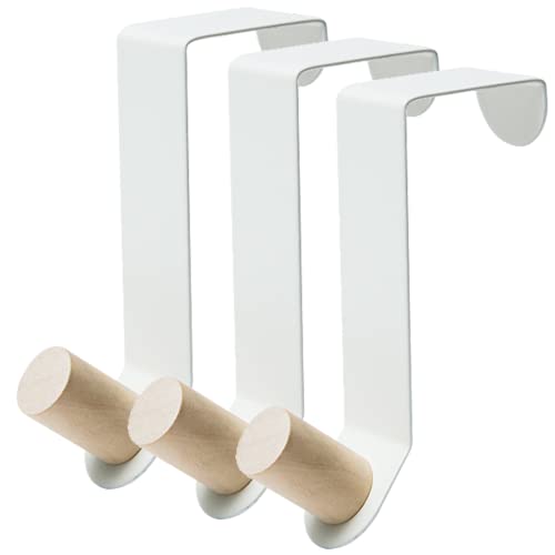 MONOW 鴨居フック 長押フック ドアフック かもいフック 鴨居 フック かもい ハンガーフック ひっかけフック (3, ホワイト)
