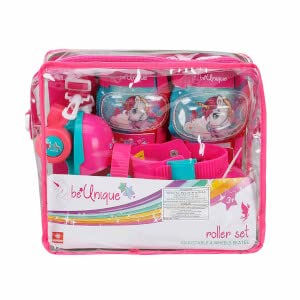 Mondo Toys 28511 Unicorn Rollschuhe, verstellbar von 22 bis 29 – Komplettset mit transparenter Tasche, Ellenbogenschützer und Knieschoner,