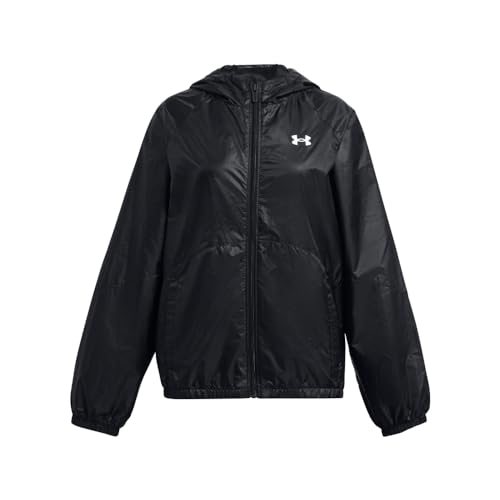 Under Armour Sport Windbreaker Jacket Giacca a Vento, (001) Nero/Bianco, Small Bambine e Ragazze