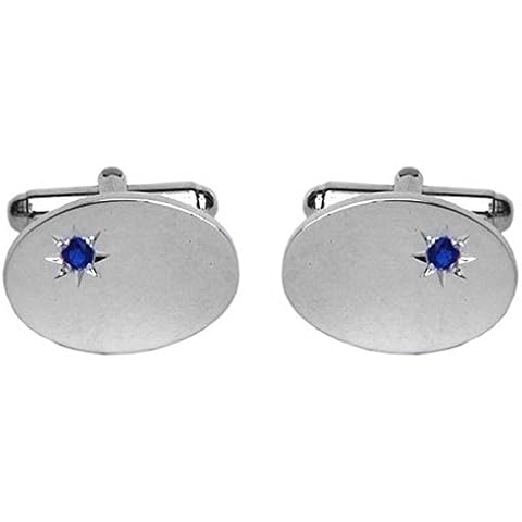 David Van Hagen Sterling Silver Sapphire Cufflinks Cover