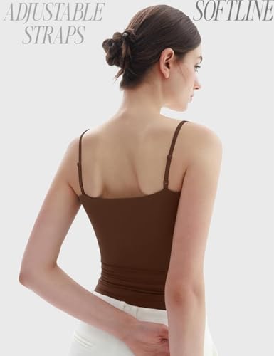 Image of SIGHTBOMB Softline Double Layer Premium Feather Touch Cuddle TEE Micro Fibre Spaghetti Tank Tops for Women