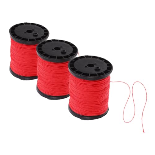 KONTONTY 3 Rolls Nylon Masonry String Line Twisted Construction Twine for Bricklaying Fencing and Building Projects Reliable Strength for Long Term Use